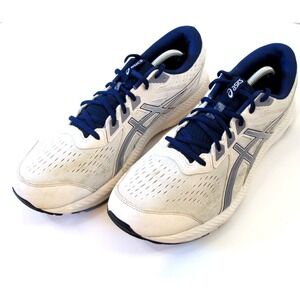 Asics‎ Gel Contend 8 Lace Up Running Sneakers Men's Size 13 White Blue